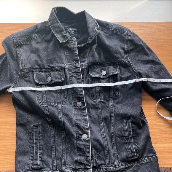 Abercrombie & Fitch Black Denim Jacket - Trucker - Picture 2 of 4